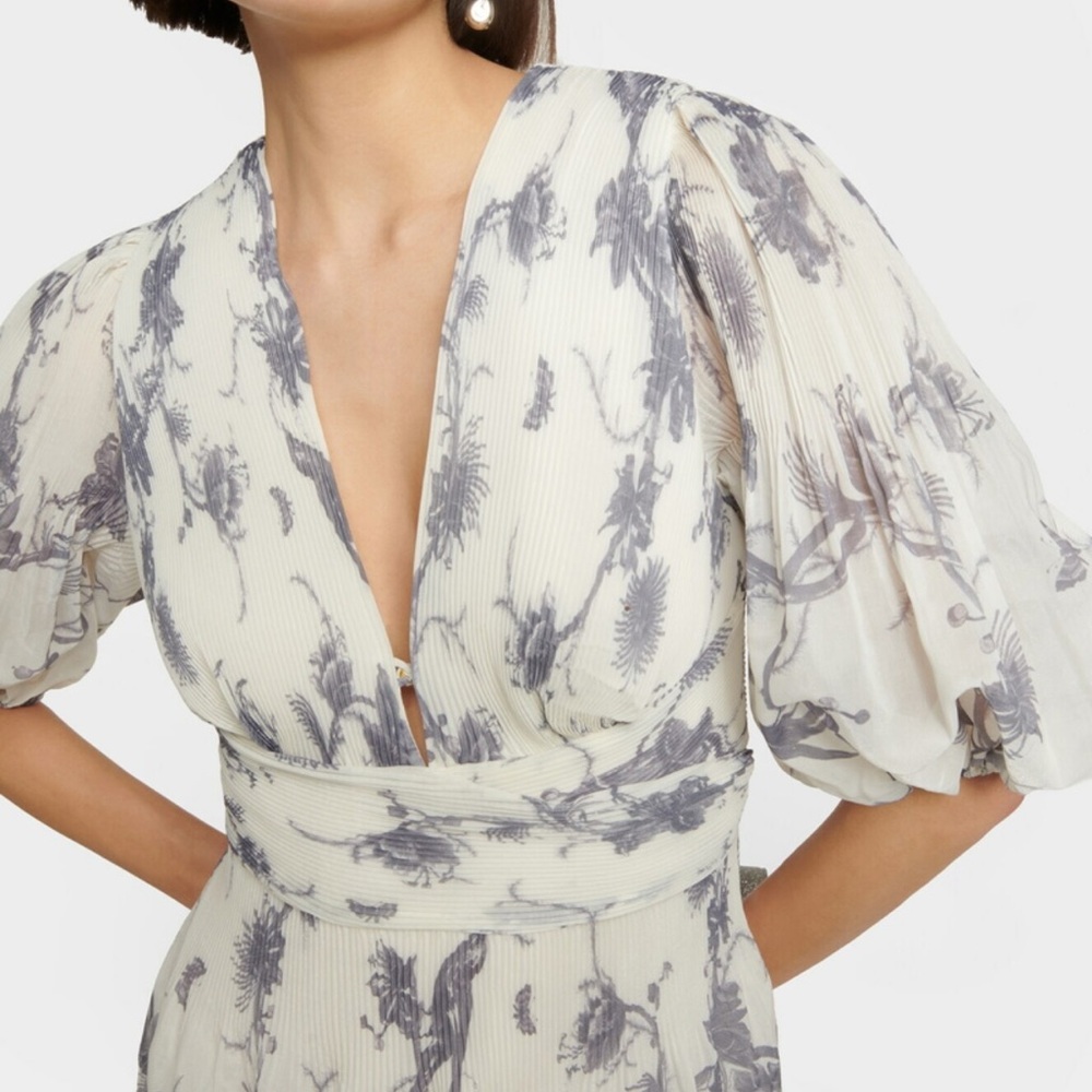 NWT Zimmermann Pleated Midi Dress - Picture 3 of 9